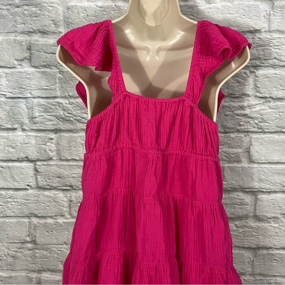 Xirena Size Small - Sonnet Mini Dress - Pink Raspberry - 100% Cotton Gauze - Picture 11 of 16